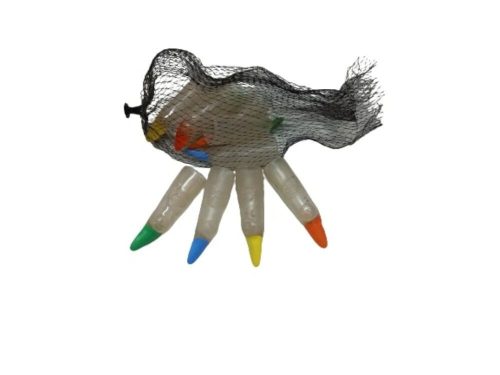 Színes körmű műanyag ujjak, jelmezkiegészítő, Halloween parti kiegészítő - ÚJ