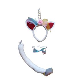   Plüss-tüll unikornis szett, jelmezkiegészítő, 3 részes - ÚJ