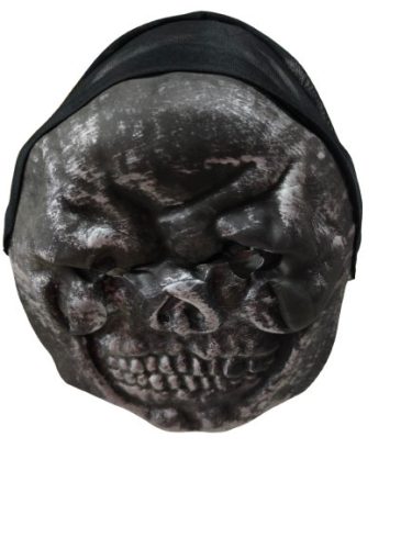 Ezüst-fekete koponya, habszivacs álarc (maszk) - Halloween - ÚJ