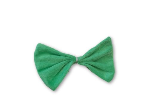 Zöld plüss csokornyakkendő, jelmezkiegészítő - ÚJ