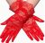 1 pár női piros csipkekesztyű, jelmezkesztyű - ÚJ