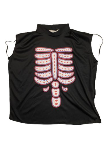 Fekete csontvázas jelmezfelső - Halloween