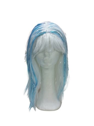 Kék-fehér paróka, jelmezkiegészítő - ÚJ