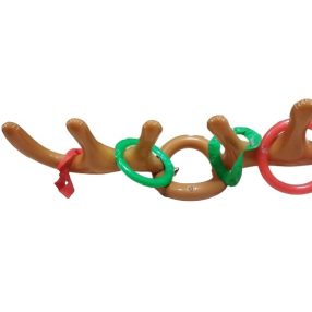   Felfújható rénszarvas fejdísz, ügyességi játék, vicces ajándék, parti játék - ÚJ