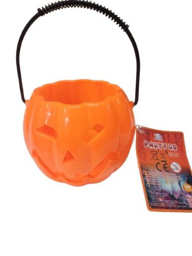 Világító, hangot adó tök, kisméretű csokigyűjtő vagy dekoráció - Halloween - ÚJ