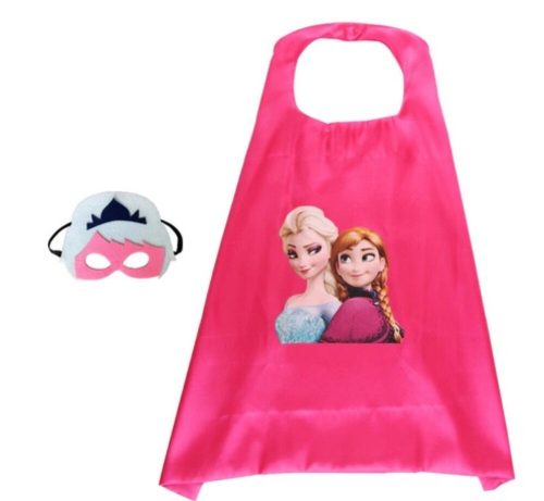 70 cm hosszú pink palást maszkkal - Frozen, Jégvarázs - ÚJ