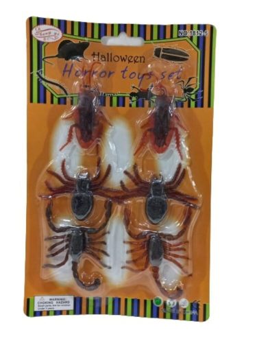 Műanyag rovar szett, 6 db egyben - Halloween - ÚJ