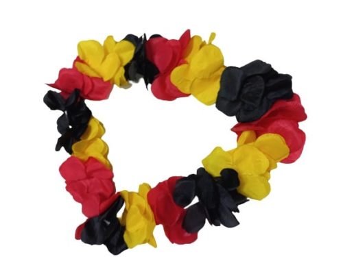 Hawaii nyaklánc, piros-sárga, fekete, Németország színei