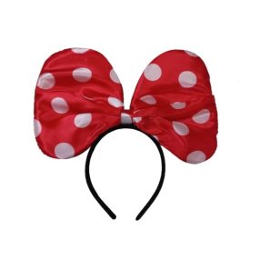 Piros óriás világító Minnie Egér fül, fejpánt - ÚJ