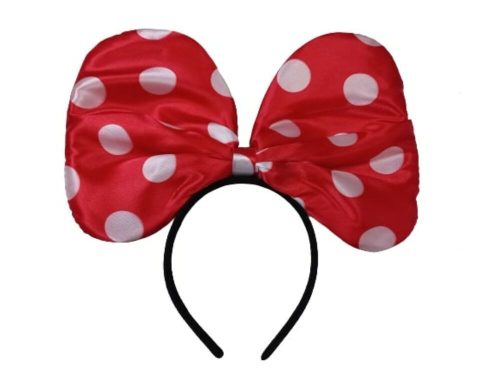 Piros óriás világító Minnie Egér fül, fejpánt - ÚJ