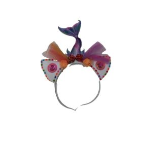 Világító sellő fejdísz, lila - ÚJ