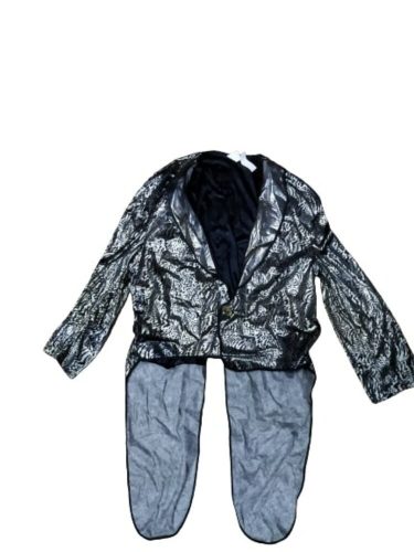 Felnőttre, nagyobb gyerekre ezüst tigrismintás frakk, jelmez (kis hibával)