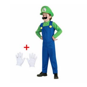   4-5 évesre (M) 4 részes Luigi jelmez - Super Mario - Nintendo - ÚJ