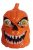 Gülüszemű, rugós szemű rémisztő tökfej, tök maszk, álarc - Halloween - ÚJ