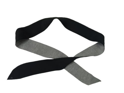 Kb 170 cm-es fekete-szürke pamut öv,  jelmezkiegészítő