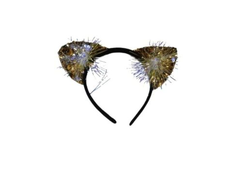 Flitteres cicafül, macskafül, arany - ÚJ