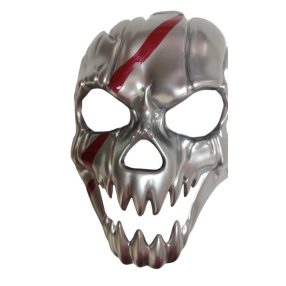   Ezüst fogas koponya, csontváz horror maszk, álarc - Halloween - ÚJ