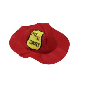 Piros tűzoltósapka filcből - ÚJ