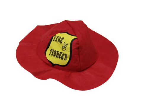Piros tűzoltósapka filcből - ÚJ