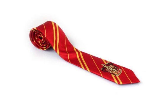 Piros címeres, emblémlás nyakkendő - Griffendél - Harry Potter - ÚJ