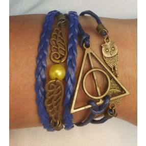 Kék bőr karkötő - Harry Potter - ÚJ