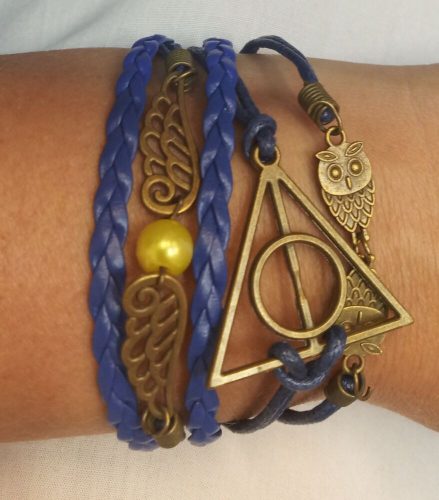 Kék bőr karkötő - Harry Potter - ÚJ