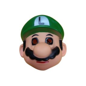   Műanyag maszk, álarc, jelmezkiegészítő - Luigi - Super Mario - Nintendo - ÚJ