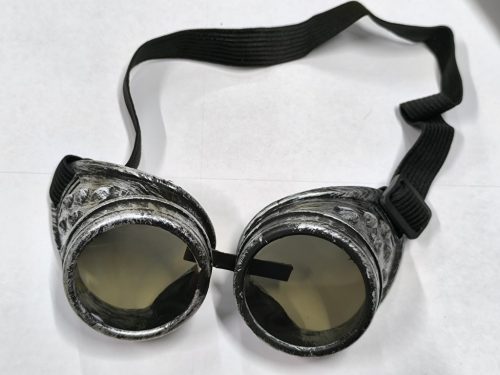 Steampunk jelmezkiegészítő, szemüveg, ezüst - ÚJ