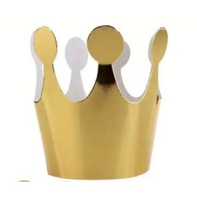 Arany papír korona, jelmezkiegészítő, 1 db - ÚJ