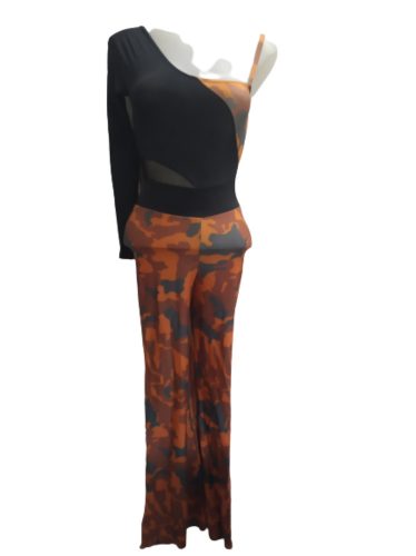 Fekete-terepmintás női vagy kamasz jelmezoverall