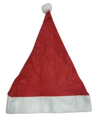 Piros filc mikulás sapka kb 58 cm-es fejre - ÚJ