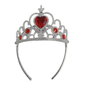 Piros szivecskés köves tiara, korona - ÚJ