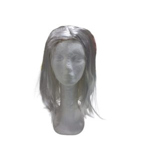 Ezüst félhosszú paróka, jelmezkiegészítő - ÚJ