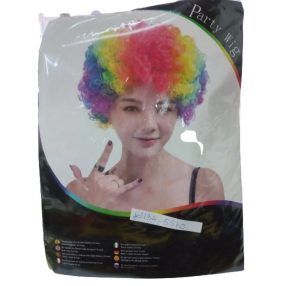 Színes göndör paróka, bohóc - ÚJ