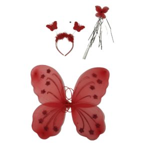 Piros lepkeszárny 3 részes, jemezkiegészítő - ÚJ