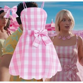   9-10 évesre (M) Barbie jelmez hajpánttal, parókával - ÚJ