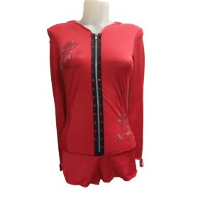   Piros ördögös jelmezfelső, bodyban végződik (kamasz vagy női S) - Halloween