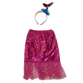 Kétrészes sellő jelmez, pink - ÚJ