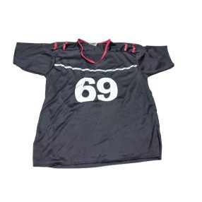   Felnőtt fekete számos jelmezfelső - Amerikai foci, rögbi, stb