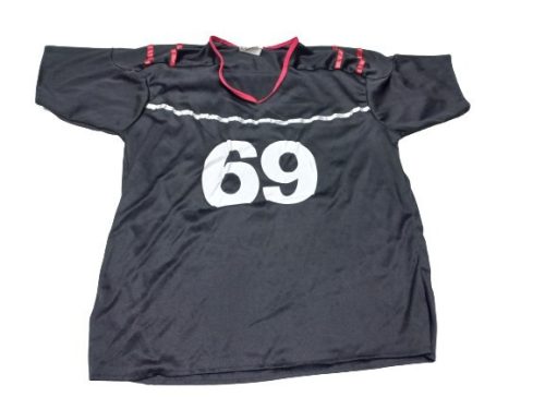 Felnőtt fekete számos jelmezfelső - Amerikai foci, rögbi, stb