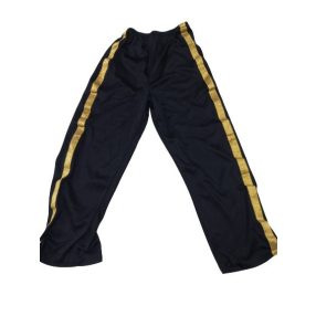   5-6 évesre fekete jelmeznadrág arany csíkkal, pl. halloween