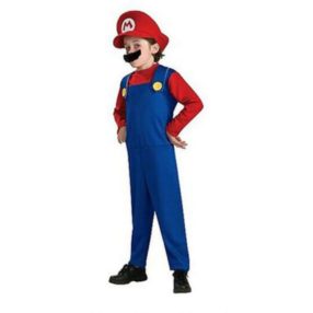   3-4 évesre (S) 3 részes Mario jelmez - Super Mario - Nintendo - ÚJ