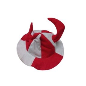 Piros-fehér viking sapka, jelmezkiegészítő