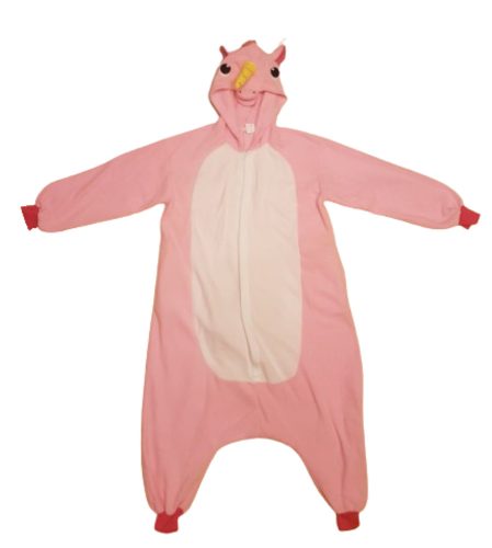 Női S-es rózsaszín polár unikornis háziruha vagy jelmez - ÚJ