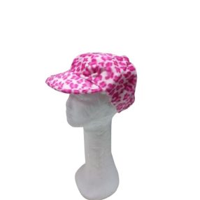   Felnőtt fejre rózsaszín párducmintás plüss ellenzős jelmezsapka - ÚJ