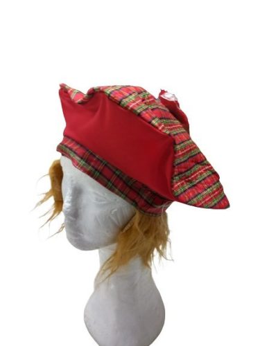 Felnőtt fejre skót hajas jelmezsapka (kb 60 cm-es fejre)