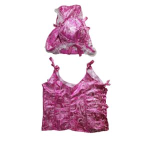 Női L-XL-es pink csillogó jelmezszett