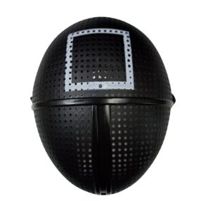 Fekete maszk, álarc, négyzet mintával - Squid Game - ÚJ