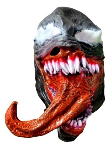 Nagyobb gyerekre felnőttre fekete gumi maszk, álarc - Venom - ÚJ