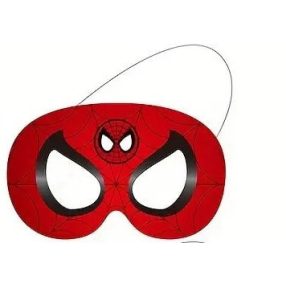Piros papír maszk, álarc - Pókember - Spiderman - ÚJ